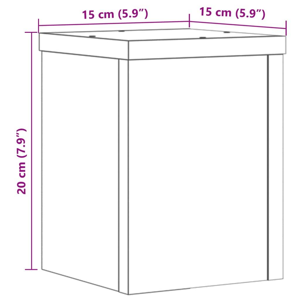 vidaXL Pflanzenständer 2 Stk. Sonoma-Eiche 15x15x20 cm Holzwerkstoff