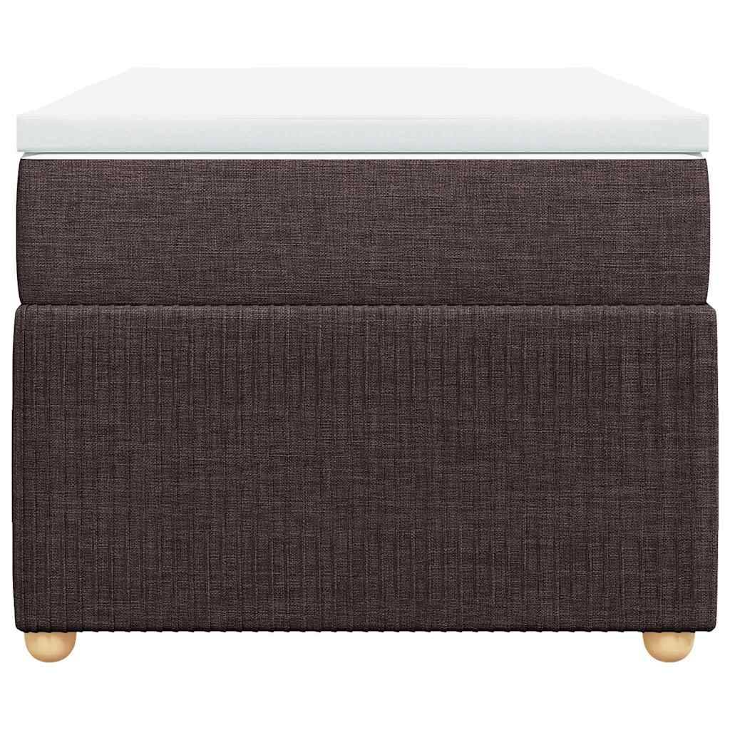 vidaXL Boxspringbett mit Matratze Dunkelbraun 80x200 cm Stoff