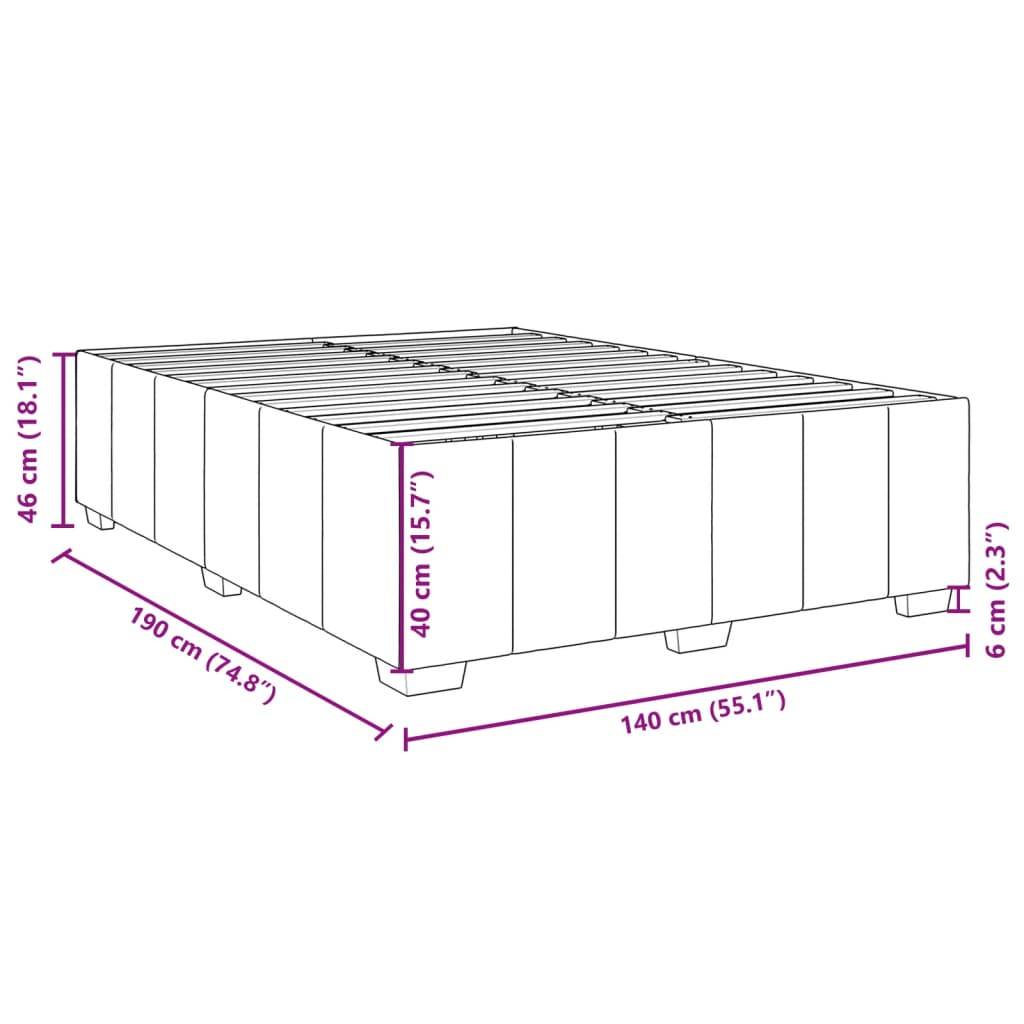 vidaXL Boxspringbett mit Matratze Hellgrau 140x190 cm Stoff