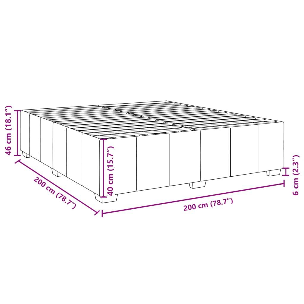 vidaXL Boxspringbett mit Matratze Dunkelbraun 200x200 cm Stoff
