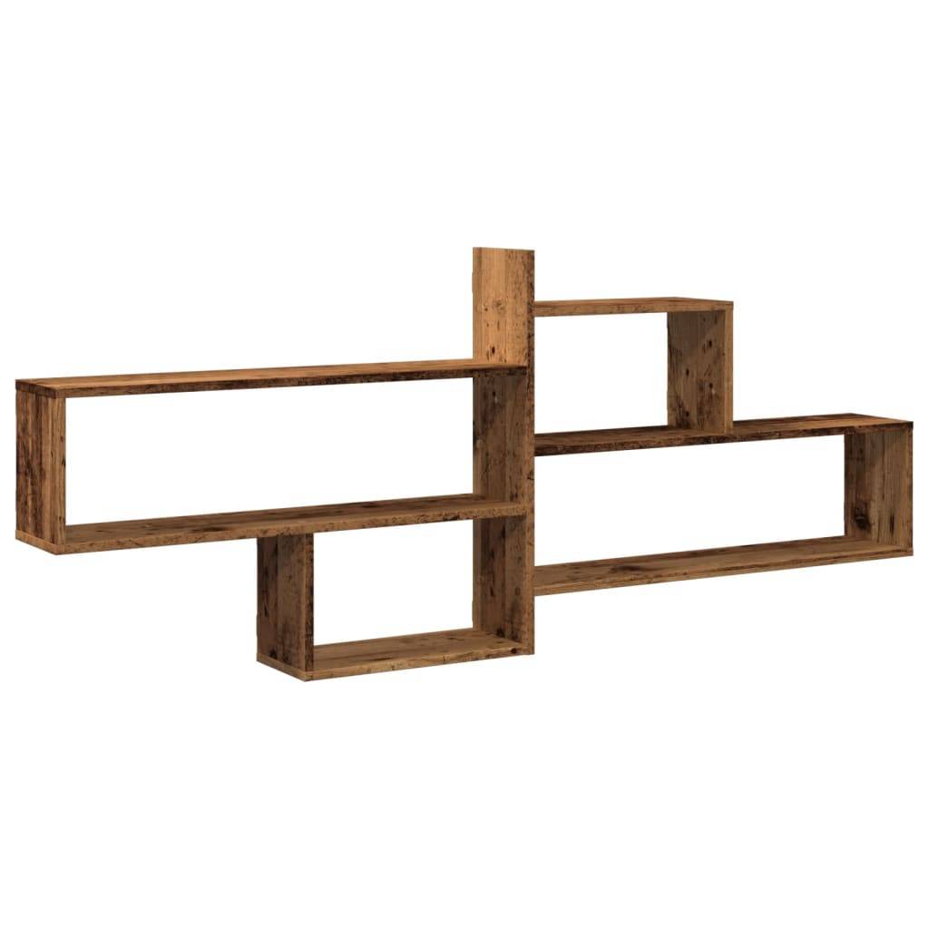 vidaXL Wandregal Altholz-Optik 167,5x18x68 cm Holzwerkstoff
