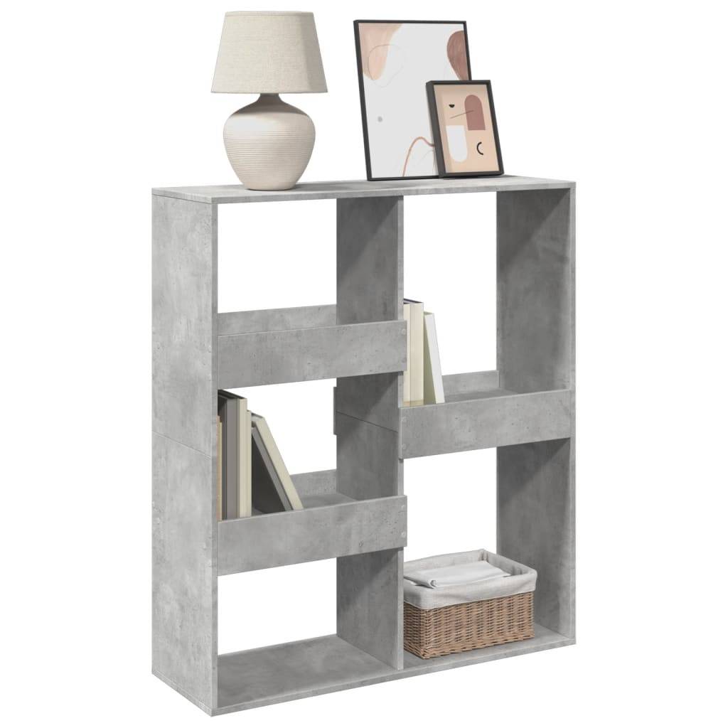 vidaXL Bücherregal/Raumteiler Betongrau 100x33x115 cm