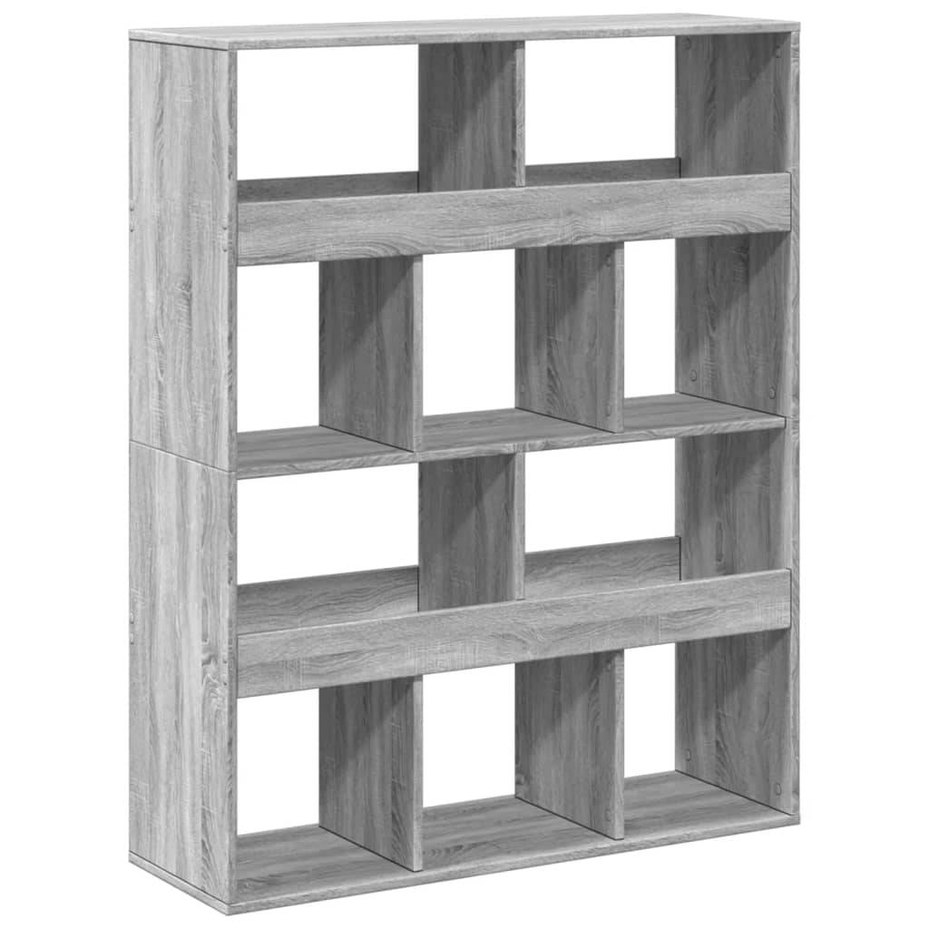 vidaXL Bücherregal Grau Sonoma 100x33x125,5 cm Holzwerkstoff
