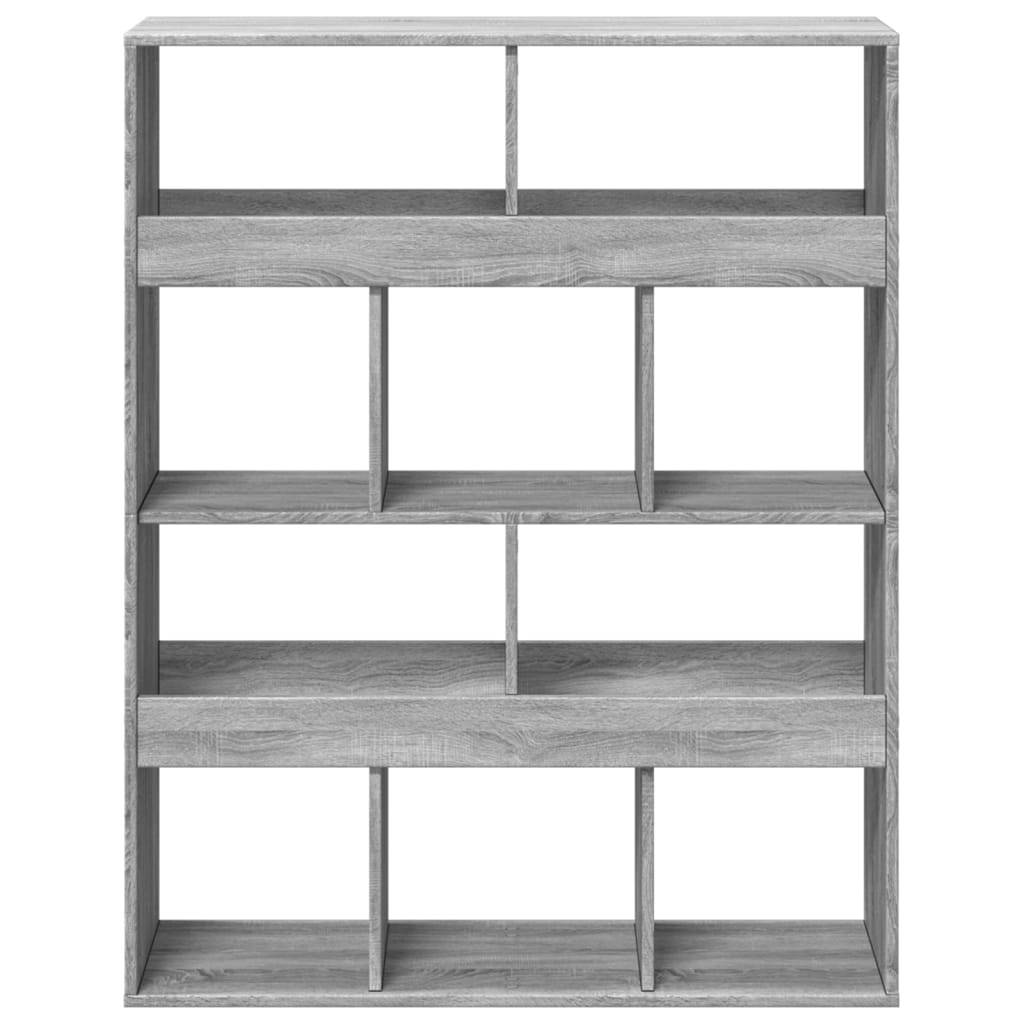 vidaXL Bücherregal Grau Sonoma 100x33x125,5 cm Holzwerkstoff