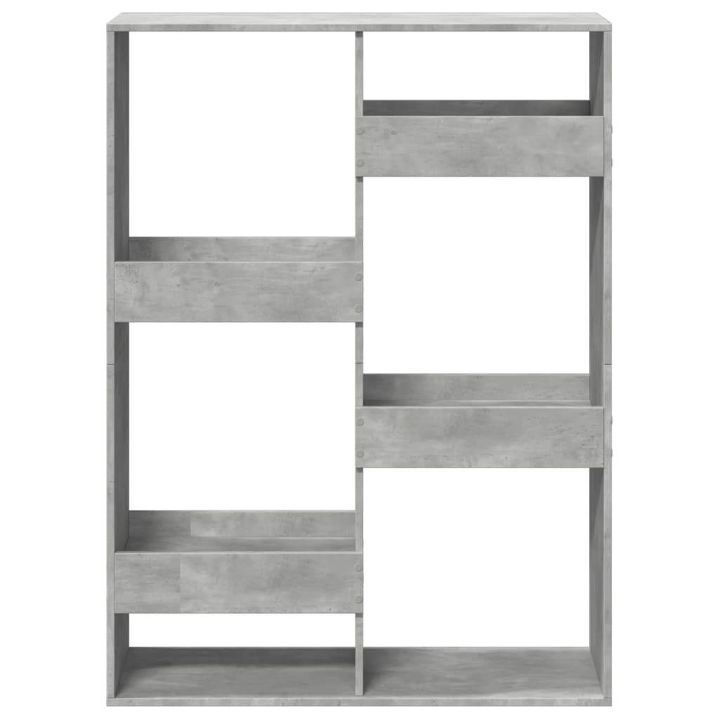 vidaXL Bücherregal Betongrau 100x33x135 cm Holzwerkstoff