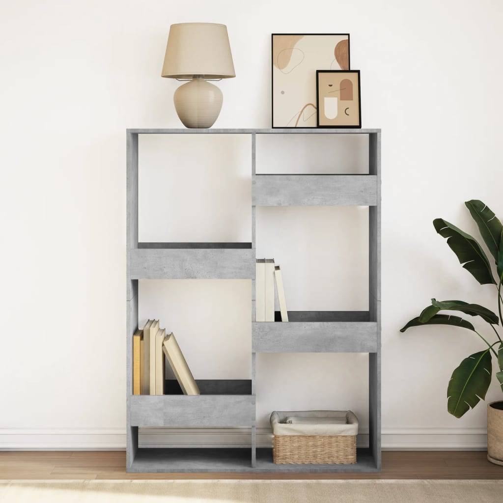 vidaXL Bücherregal Betongrau 100x33x135 cm Holzwerkstoff