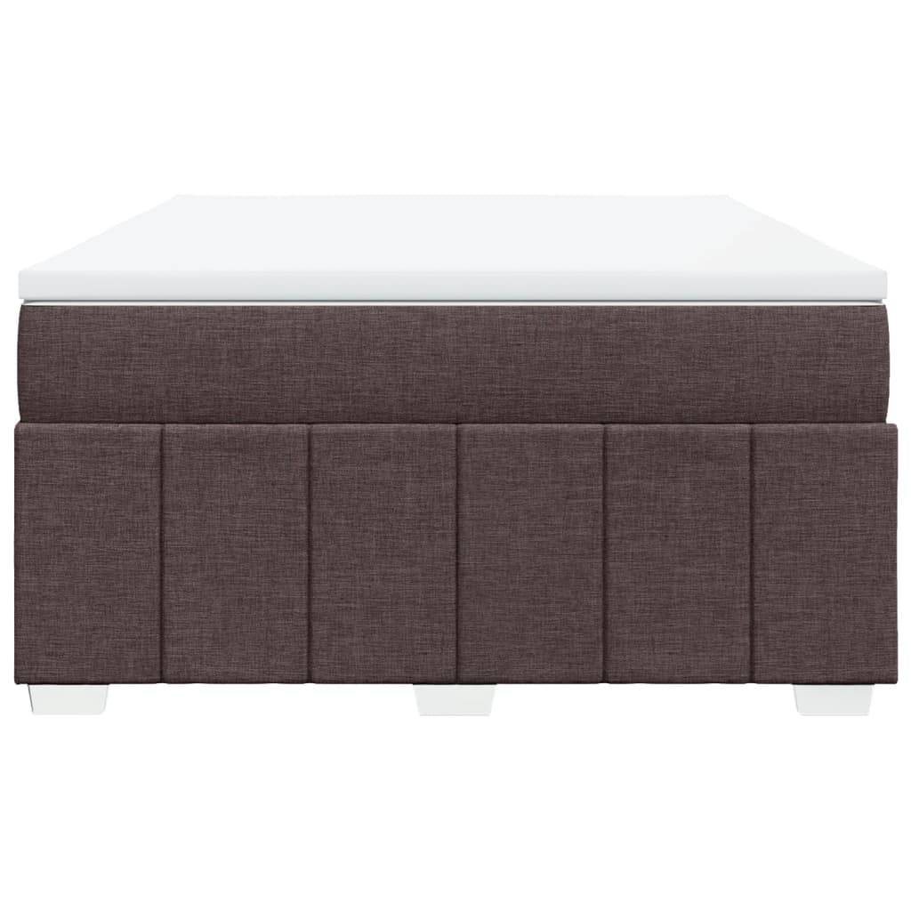vidaXL Boxspringbett mit Matratze Dunkelbraun 140x200 cm Stoff