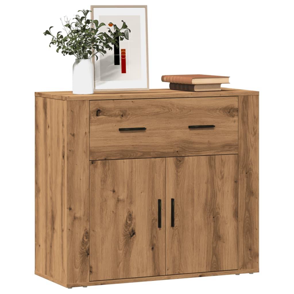 vidaXL Sideboard Artisan-Eiche 80x33x70 cm Holzwerkstoff