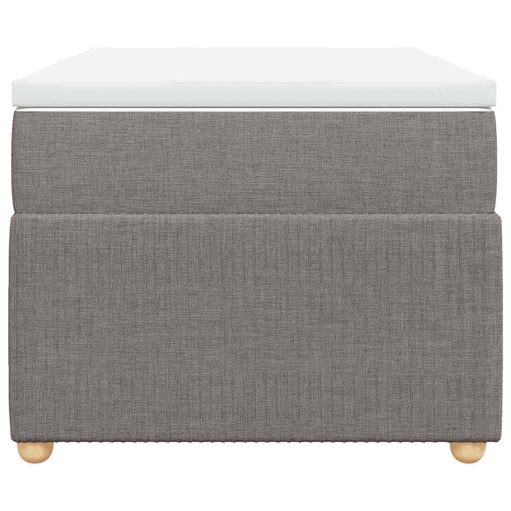 vidaXL Boxspringbett mit Matratze Taupe 90x190 cm Stoff