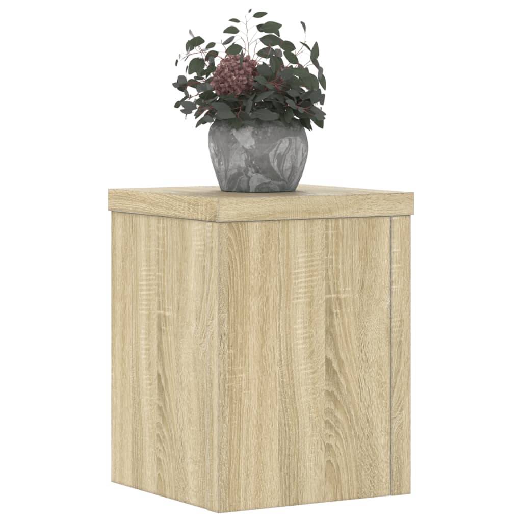 vidaXL Pflanzenständer 2 Stk. Sonoma-Eiche 15x15x20 cm Holzwerkstoff