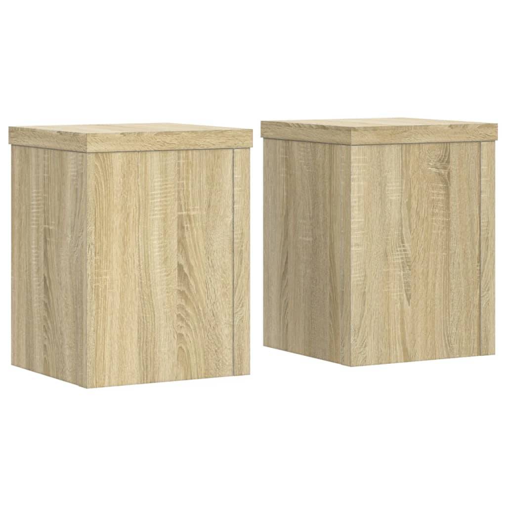 vidaXL Pflanzenständer 2 Stk. Sonoma-Eiche 15x15x20 cm Holzwerkstoff