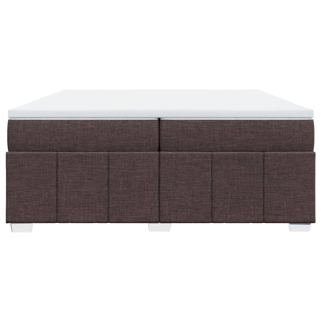 vidaXL Boxspringbett mit Matratze Dunkelbraun 200x200 cm Stoff