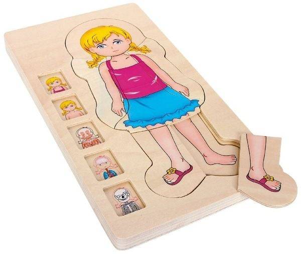 Small foot 5814 - Schichtenpuzzle, Anatomie Mädchen