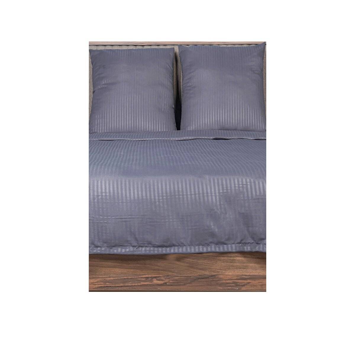 Deluxe Bettwäsche 140x200cm mit 40x80cm Kissenbezug Bettbezug Mikrofaser mit Reißverschluss Anthrazit