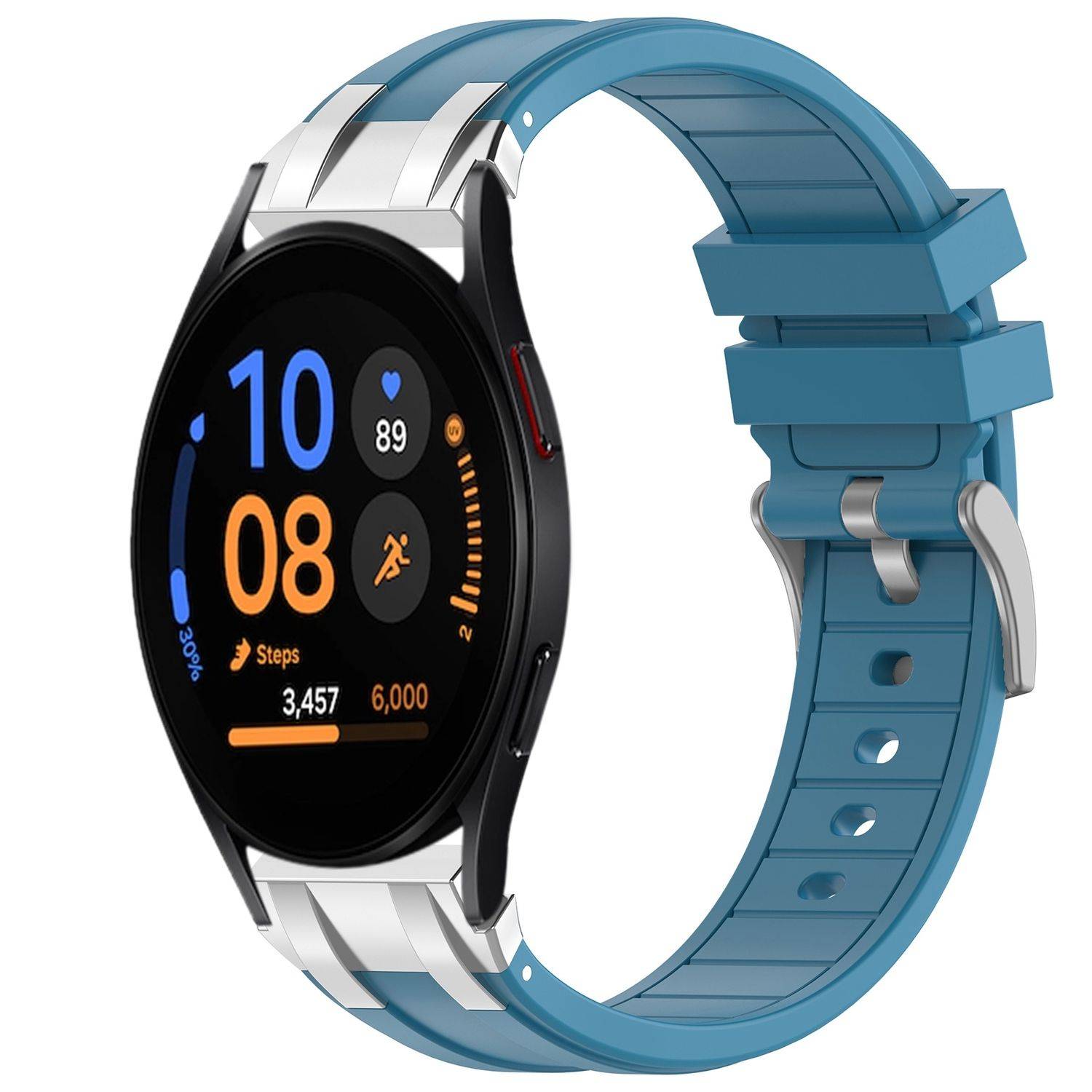 Für Samsung Galaxy Watch FE 40mm hochwertiges Silikon Arm Band Blau