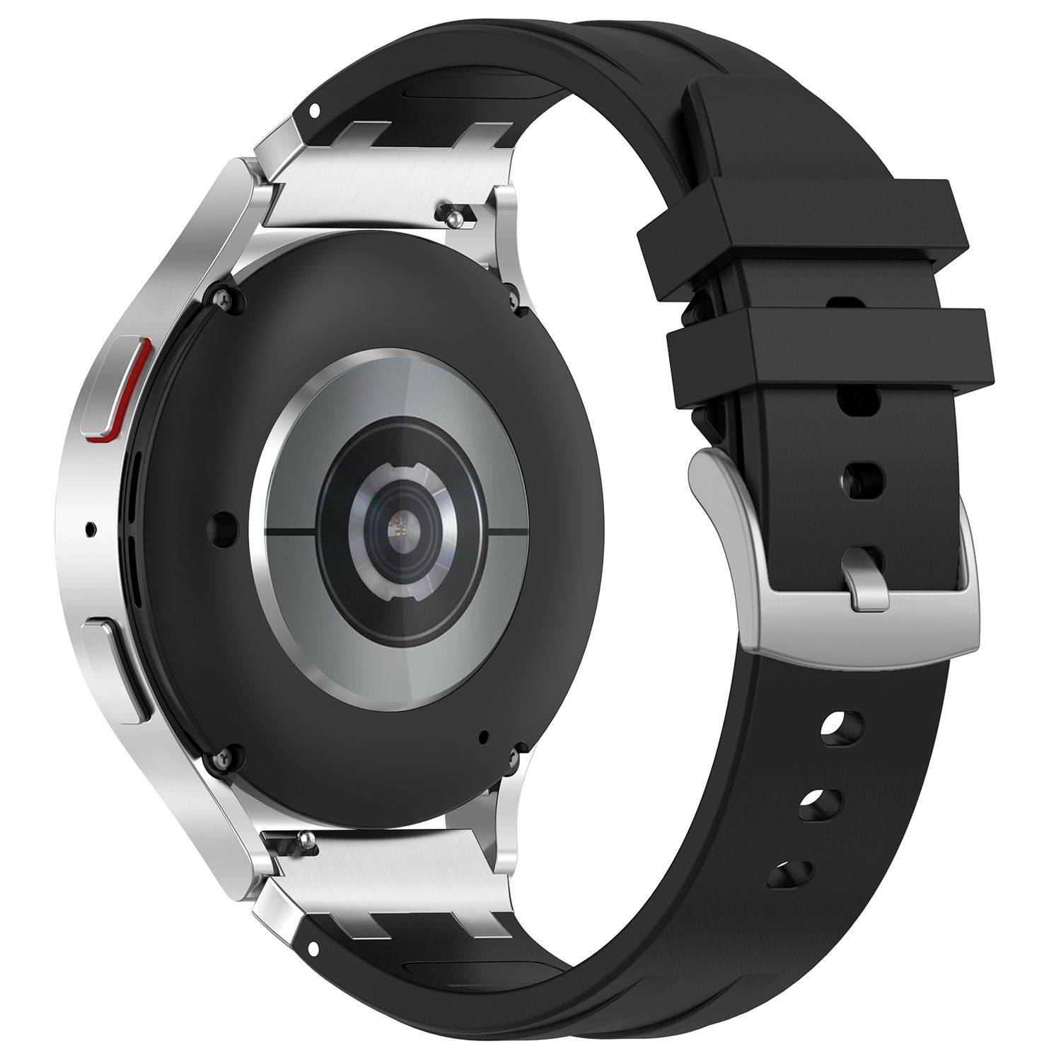 Für Samsung Galaxy Watch FE 40mm hochwertiges Silikon Arm Band Schwarz