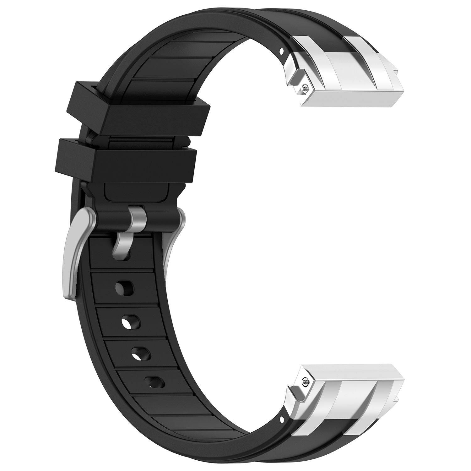 Für Samsung Galaxy Watch FE 40mm hochwertiges Silikon Arm Band Schwarz