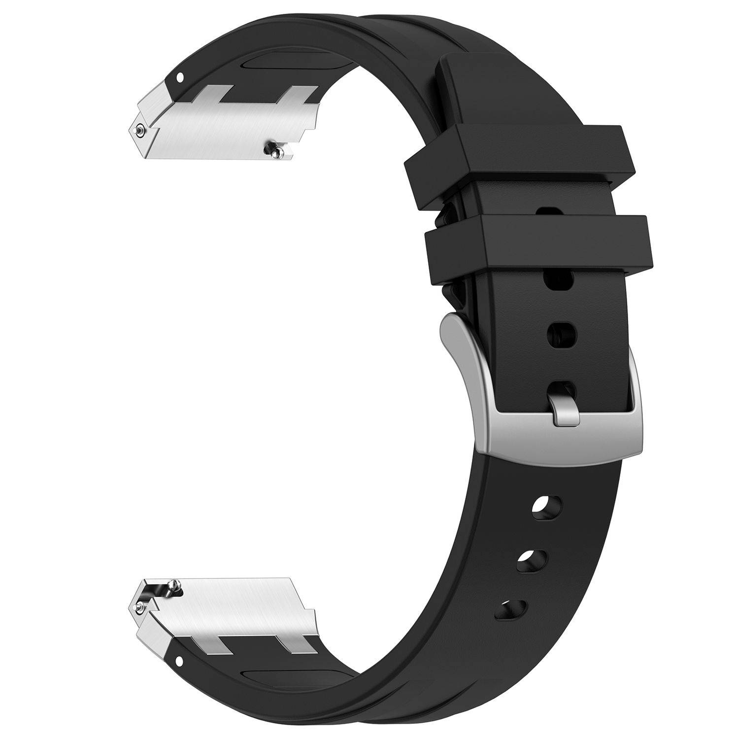 Für Samsung Galaxy Watch FE 40mm hochwertiges Silikon Arm Band Schwarz