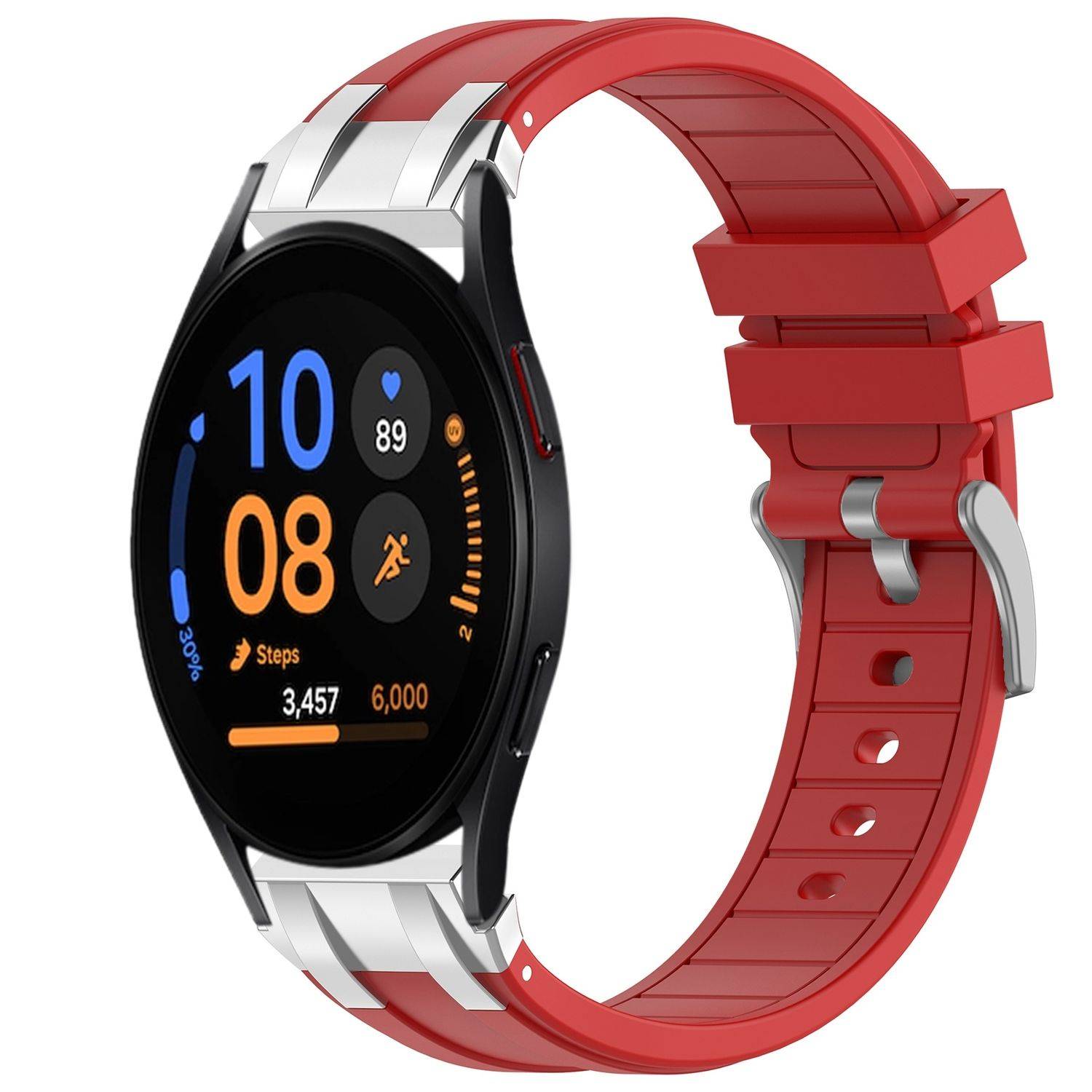Für Samsung Galaxy Watch FE 40mm hochwertiges Silikon Arm Band Rot