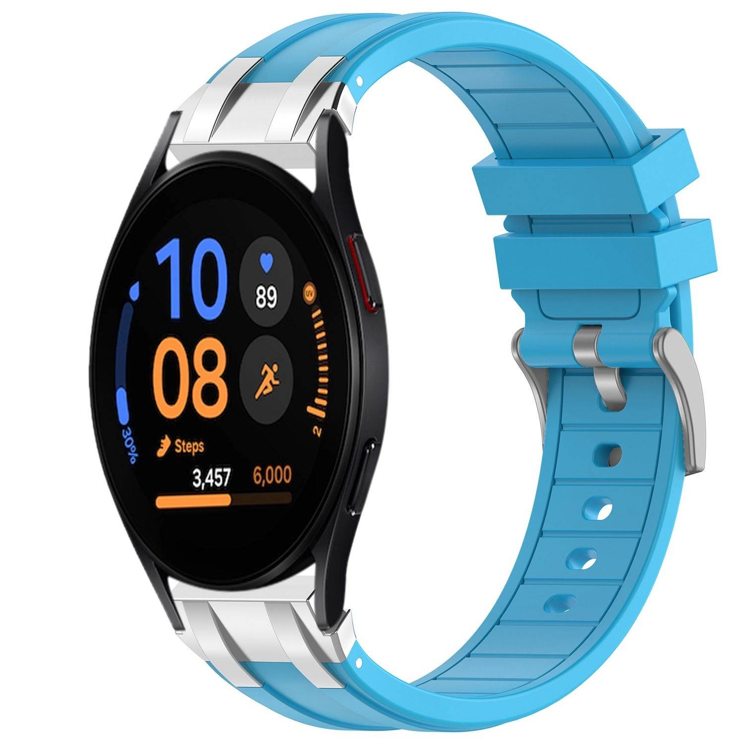 Für Samsung Galaxy Watch FE 40mm hochwertiges Silikon Arm Band H- Blau