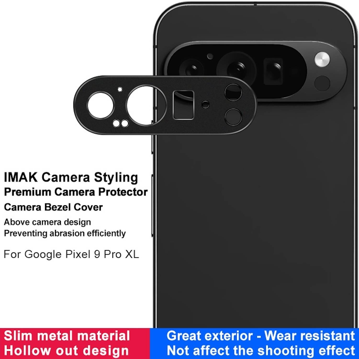Für Google Pixel 9 Pro XL IMAK Premium Metall Kamera Linsen Schutz