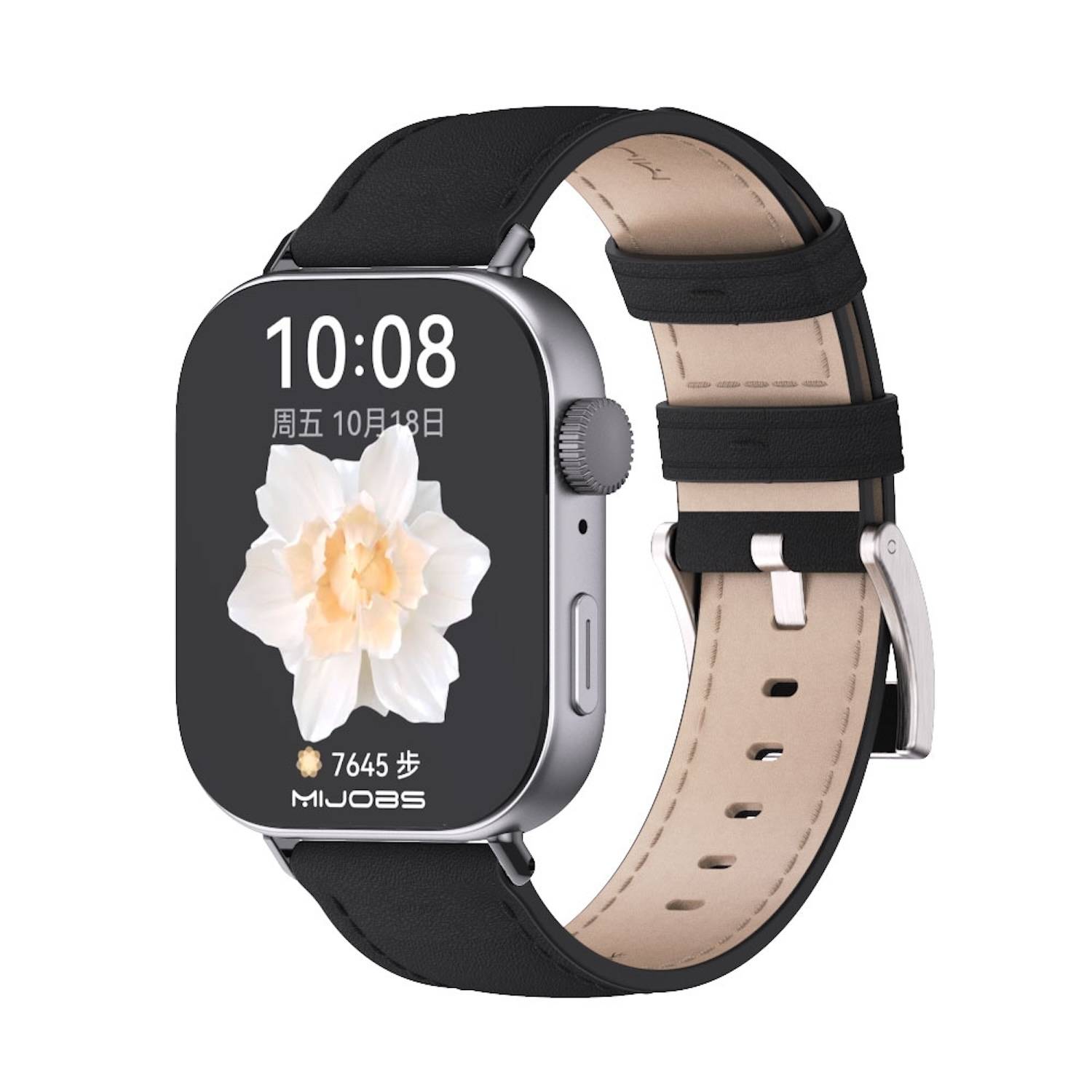 Für Huawei Watch Fit 3 Echt Leder Design Ersatz Smart Watch Arm Band Schwarz