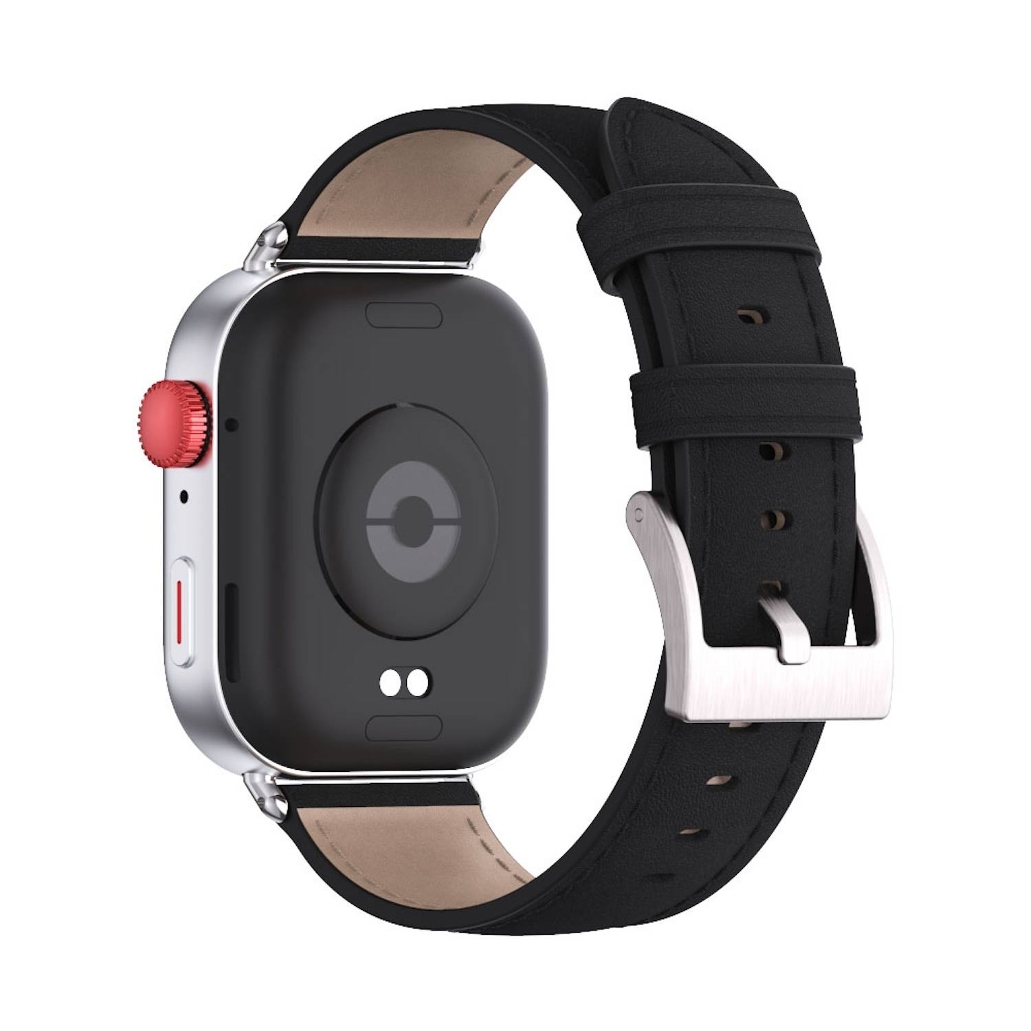 Für Huawei Watch Fit 3 Echt Leder Design Ersatz Smart Watch Arm Band Schwarz / Silber