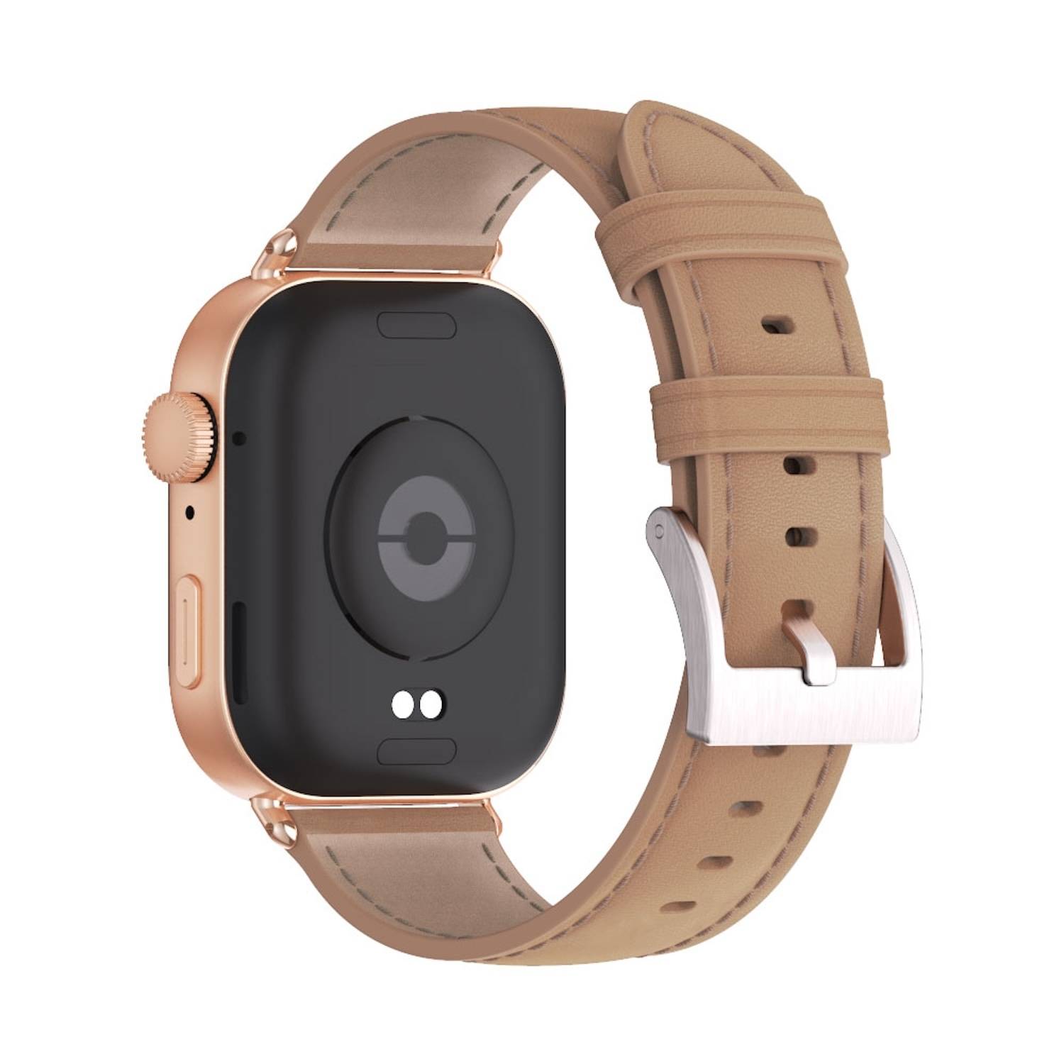 Für Huawei Watch Fit 3 Echt Leder Design Watch Arm Band Hellbraun 1