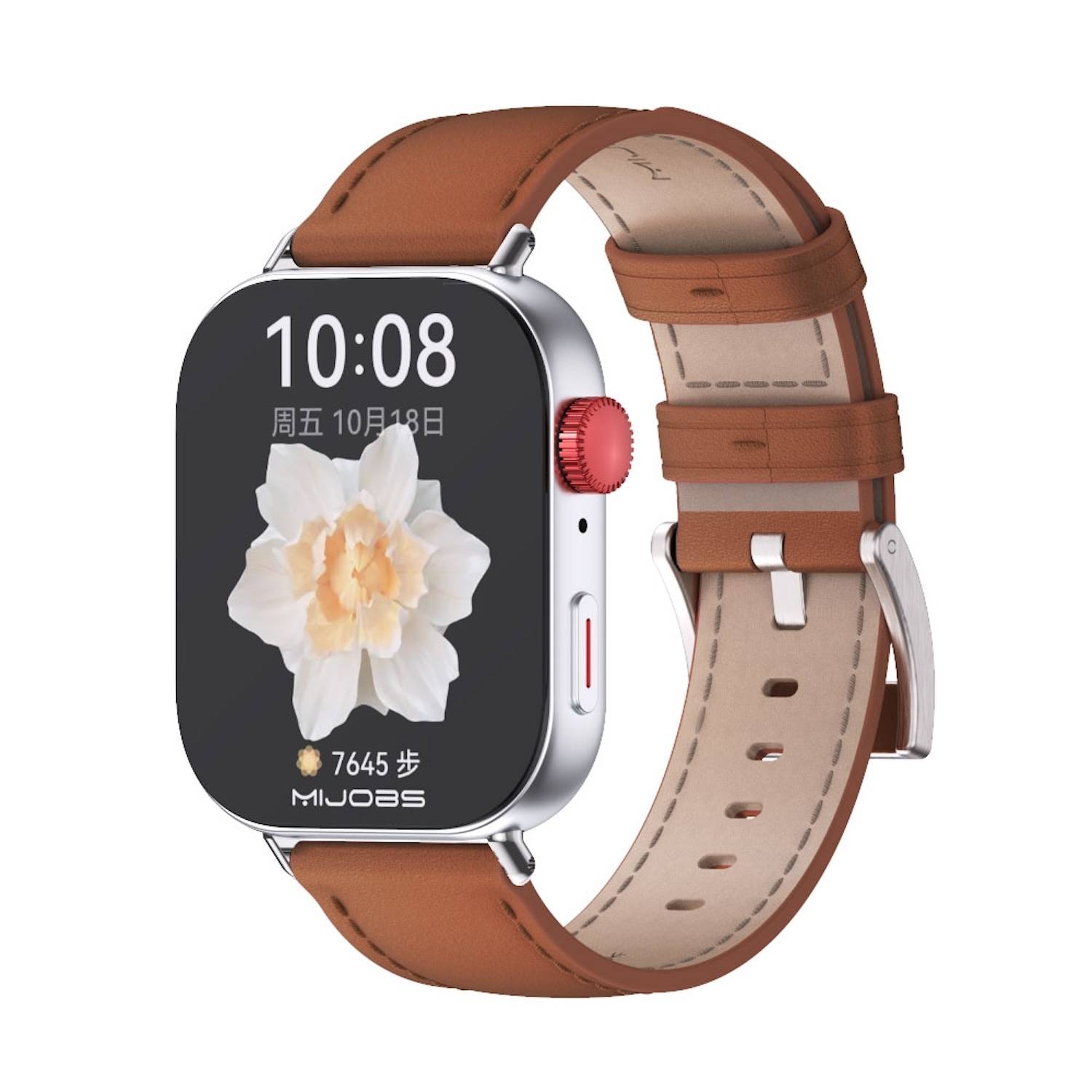 Für Huawei Watch Fit 3 Echt Leder Design Smart Watch Arm Band Braun 2