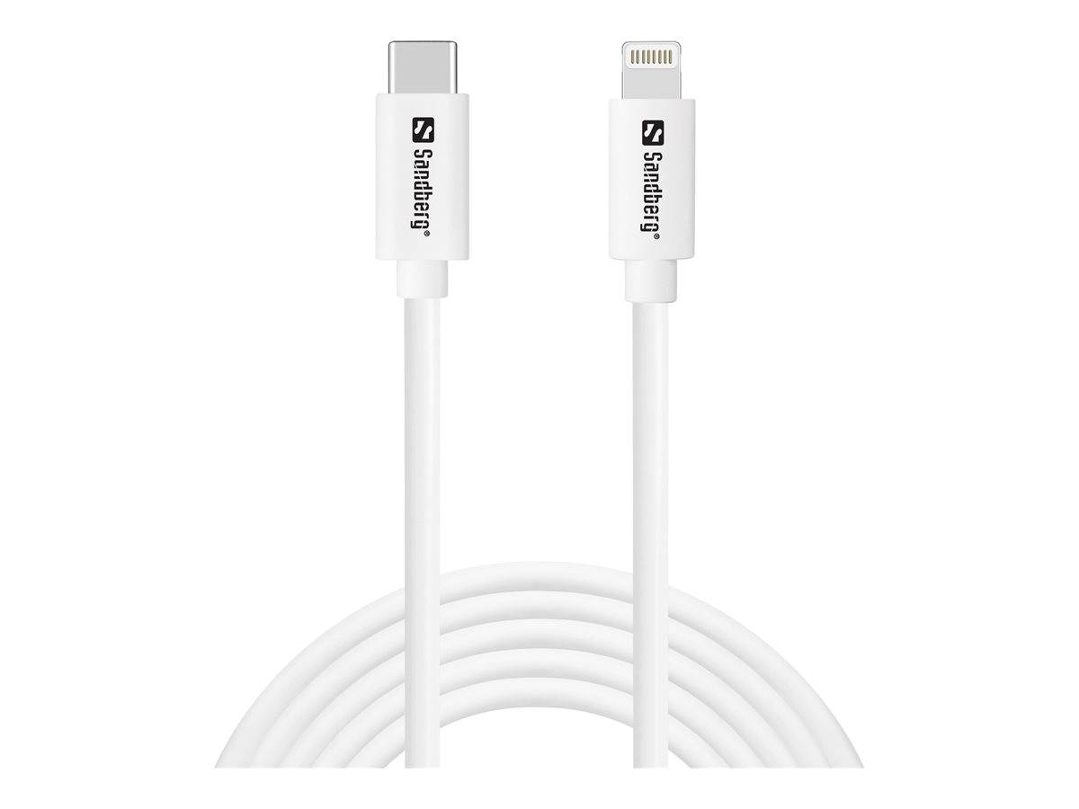 Sandberg - Lightning-Kabel - Lightning männlich zu 24 pin USB-C männlich