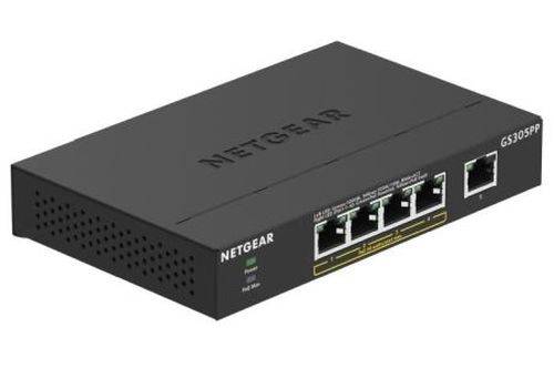 Netgear Gigabit Switch GS305PP, 5 Port (4 PoE+), Desktop