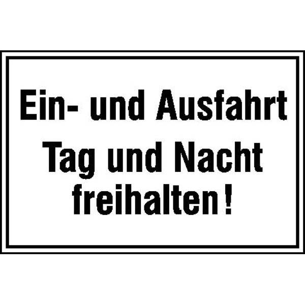 Hinweisschild für Ein- und Ausfahrten Ein- und Ausfahrt Tag und Nacht