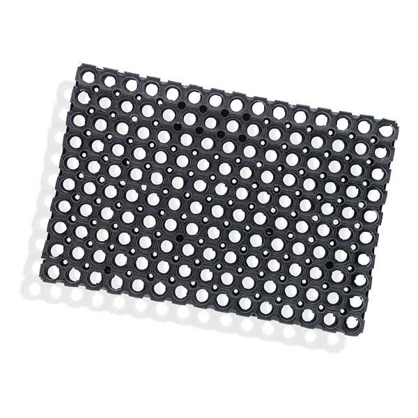 Nölle Gummi-Ringmatte 60 x 40 cm Fußmatte mit hohem Reinigungseffekt mit