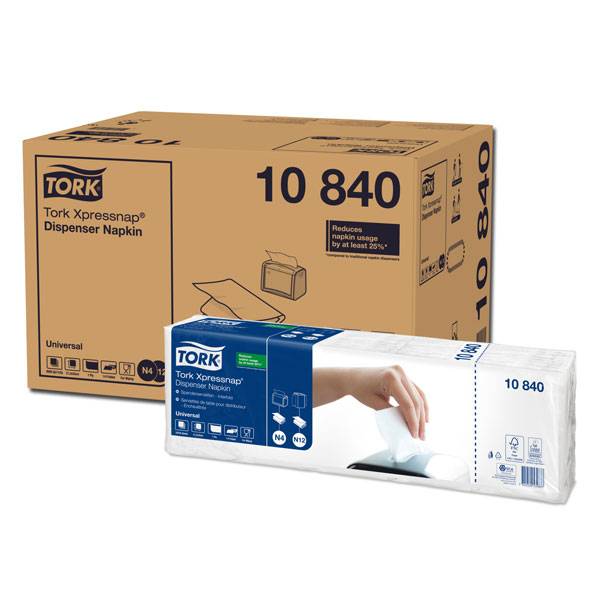 Tork 10840 Xpressnap Weiße Spenderserviette Universal 1-lagig für Spendersystem