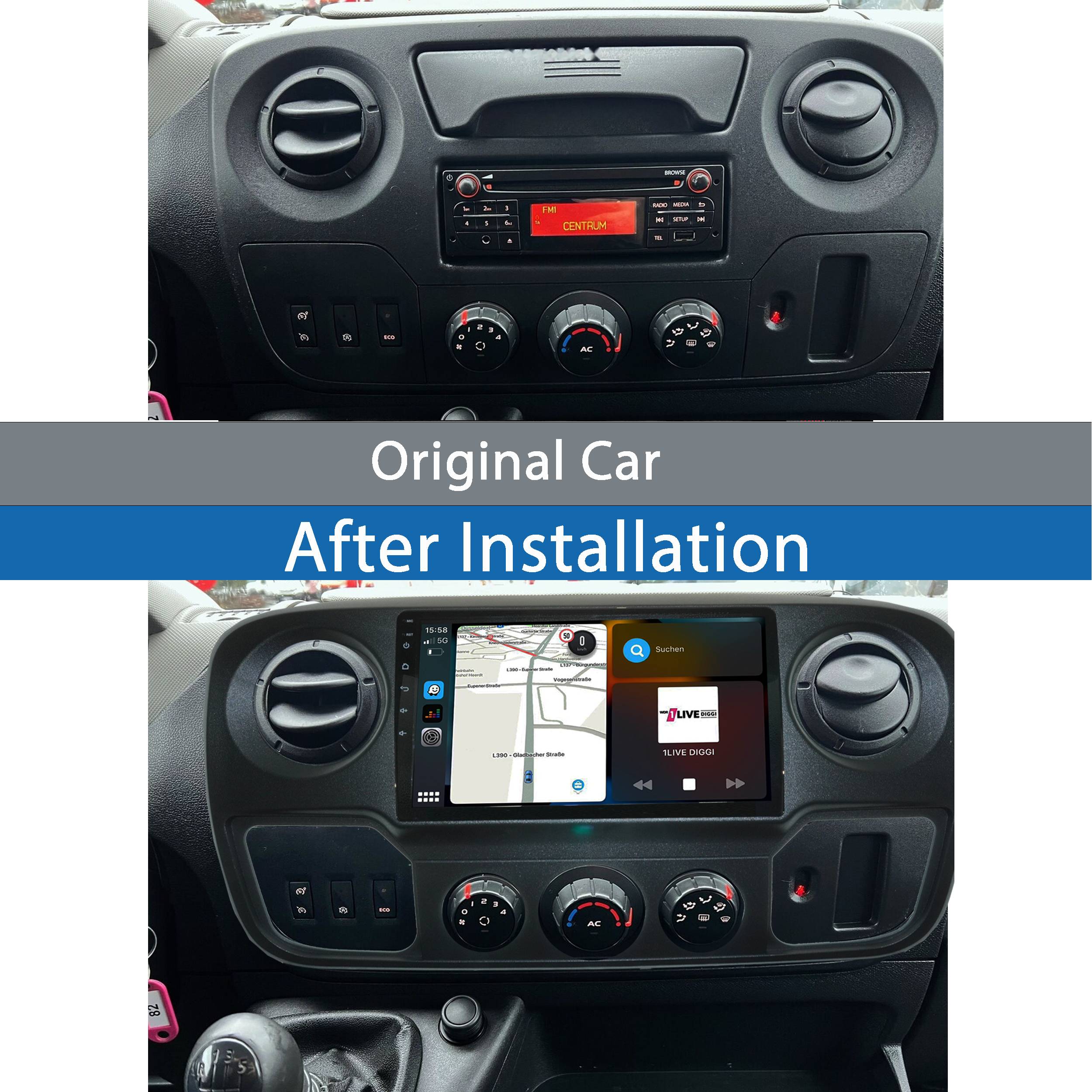Für Renault Master 10" Touchscreen Android Autoradio GPS Navigation CarPlay