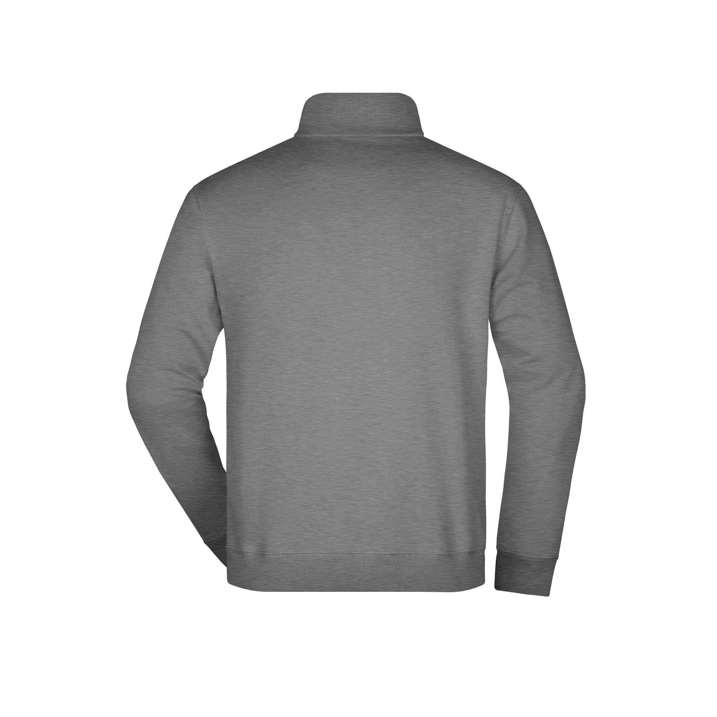 James & Nicholson® Zip-Sweatshirt JN352 Sweatshirt mit Stehkragen Größe: XXL Sports Grey