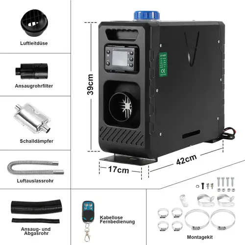 12V 8KW Diesel Standheizung 12V 24V Bluetooth-Steuerung Integration Air Diesel Luftheizung LCD für Auto PKW LKW Wohnmobil Schwarz 12V 8KW Diesel Standheizung 12V 24V Bluetooth-Steuerung Integration Air Diesel Luftheizung LCD für Auto PKW LKW Wohnmobil Schwarz