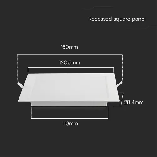 V-TAC LED-Einbauleuchte VT-61006, EEK: E, 6 W, 660 lm, 6500 K, weiß V-TAC LED-Einbauleuchte VT-61006, EEK: E, 6 W, 660 lm, 6500 K, weiß