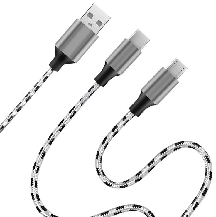LOGILINK USB 2.0 Ladekabel CU0202 2-in1 USB-C Micro-USB, 1,2m
