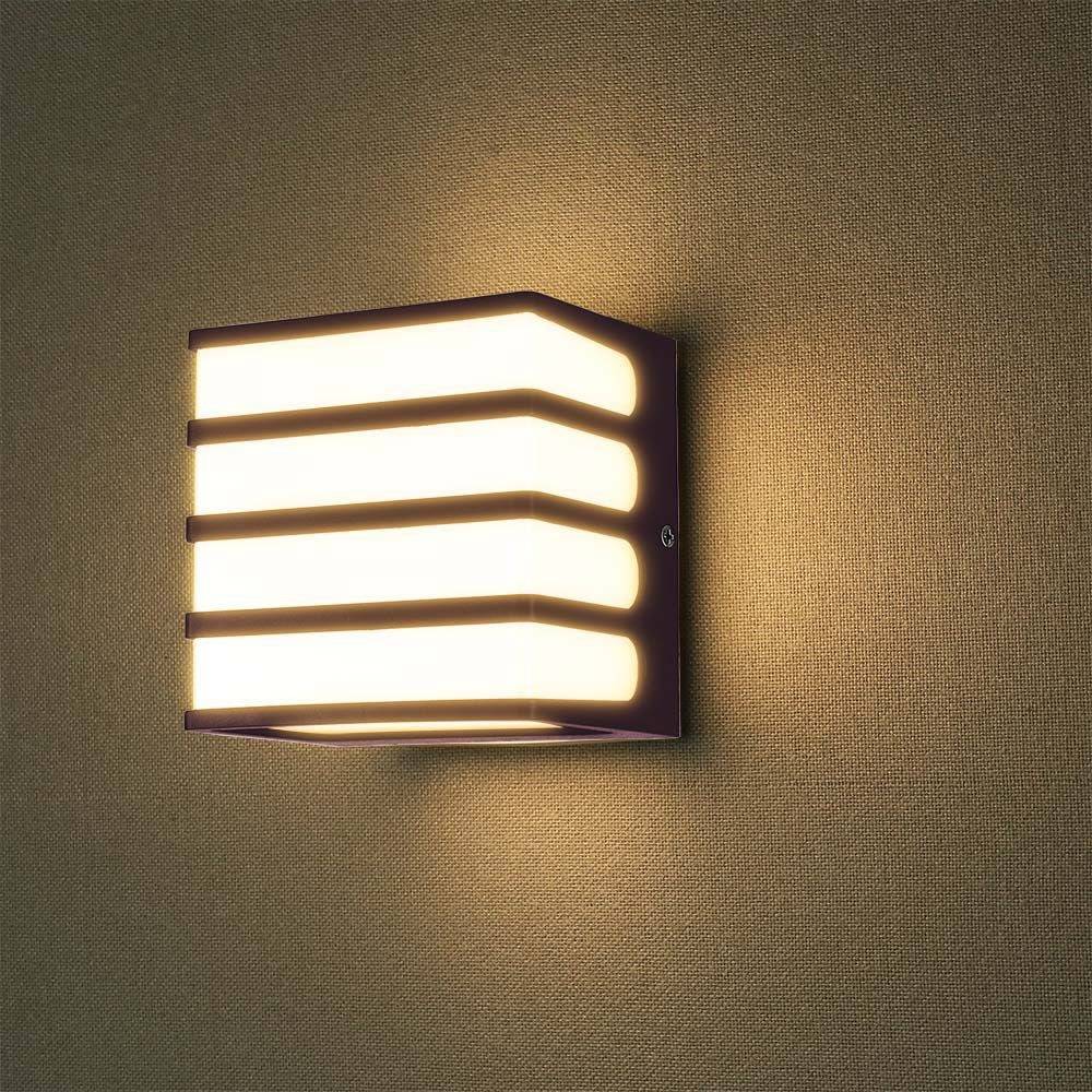 V-TAC LED-Wandleuchte VT-732, EEK: F, 8 W, 800 lm, 4000 K, braun