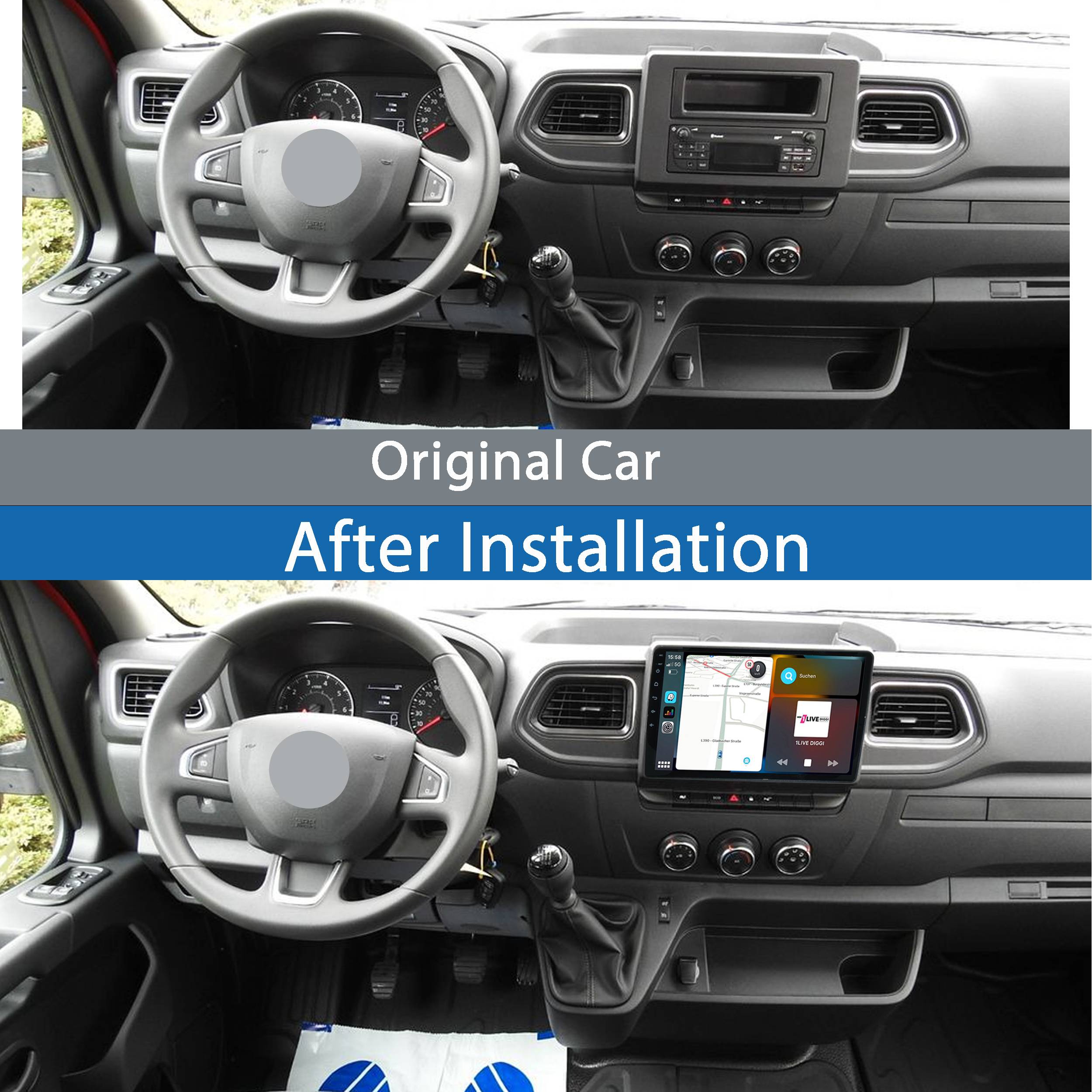 Für Renault Master Trafic 10" Touchscreen Android Autoradio GPS Navi CarPlay