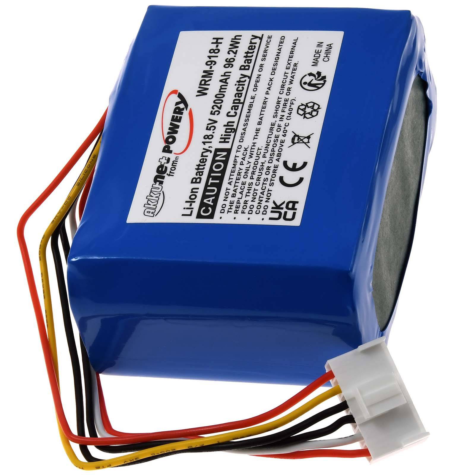 Powery Powerakku für Robomow RK 2000 Mähroboter, 18,5V, Li-Ion