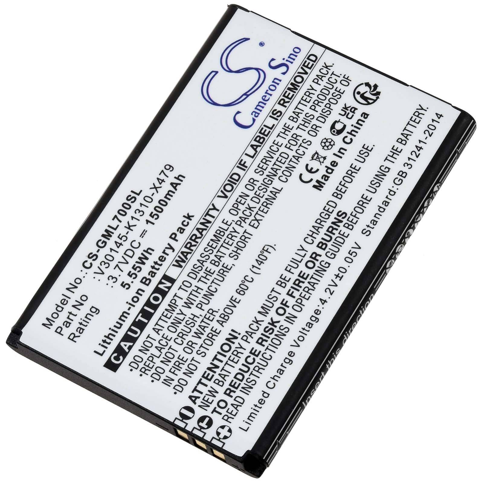 Powery Akku passend für Klapp-Handy Gigaset GL7 Typ V30145-K1310-X479, 3,7V, Li-Ion