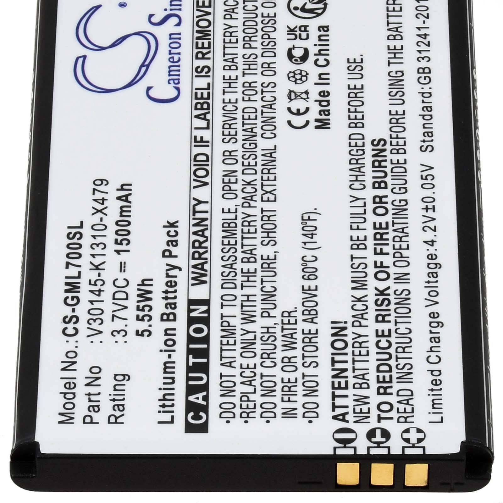 Powery Akku passend für Klapp-Handy Gigaset GL7 Typ V30145-K1310-X479, 3,7V, Li-Ion