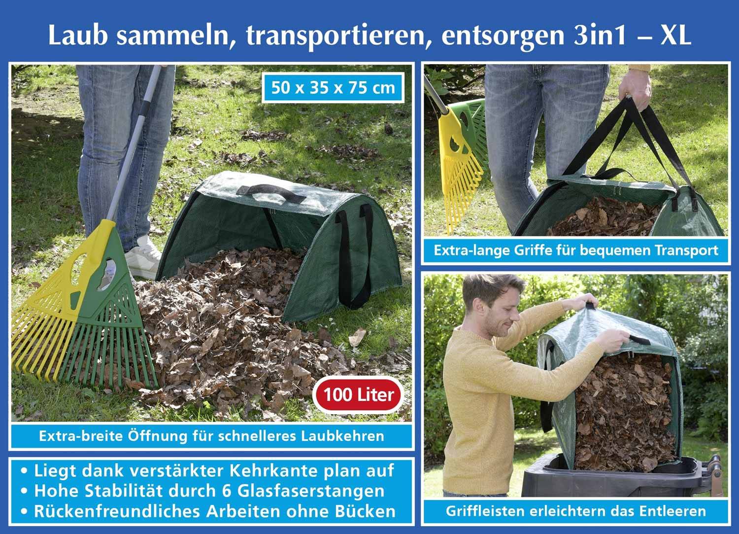 Maximex Laubsammler mit Kehrkante