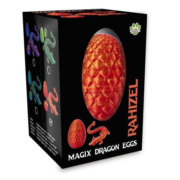 Drachenei "MagiX Dragon Egg RAHIZEL", orange, Drachen 22,5 cm & Ei 8 cm