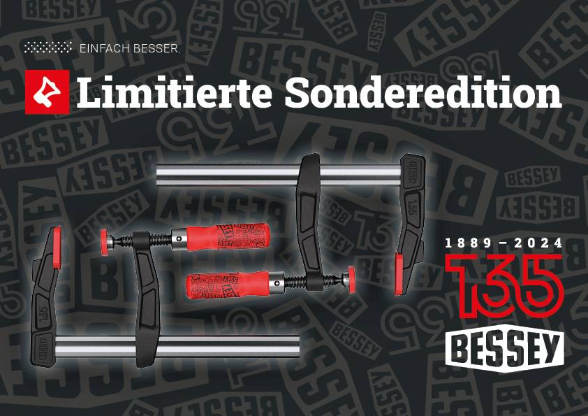 BESSEY Jubiläumsset 2x Tempergusszwinge 250 x 120 mm TGA25SET-135