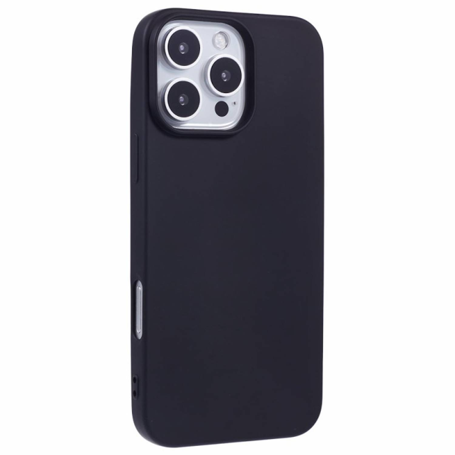 Für Apple iPhone 16 Pro Silikon TPU Schutz Hülle Cover dünn Schwarz