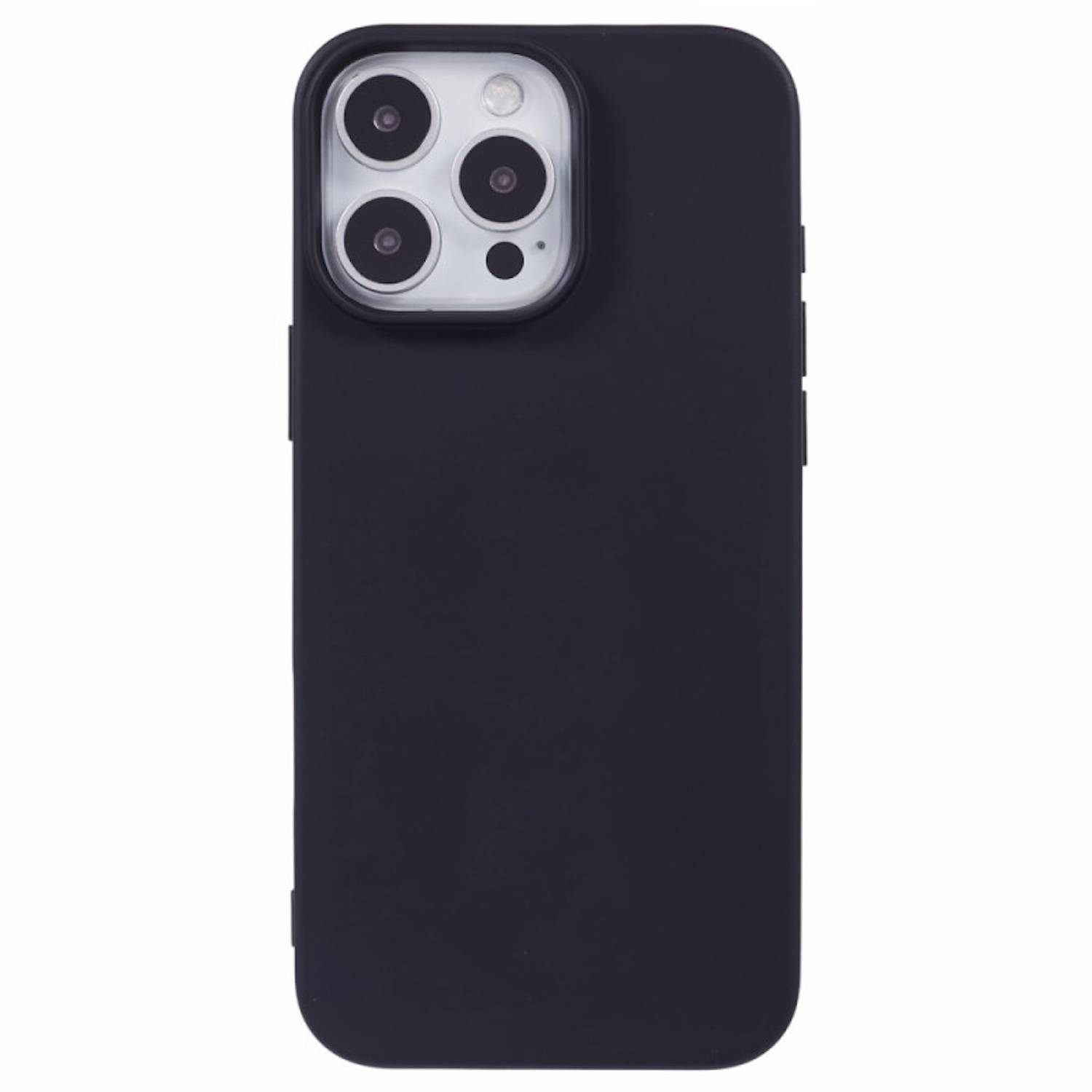 Für Apple iPhone 16 Pro Silikon TPU Schutz Hülle Cover dünn Schwarz