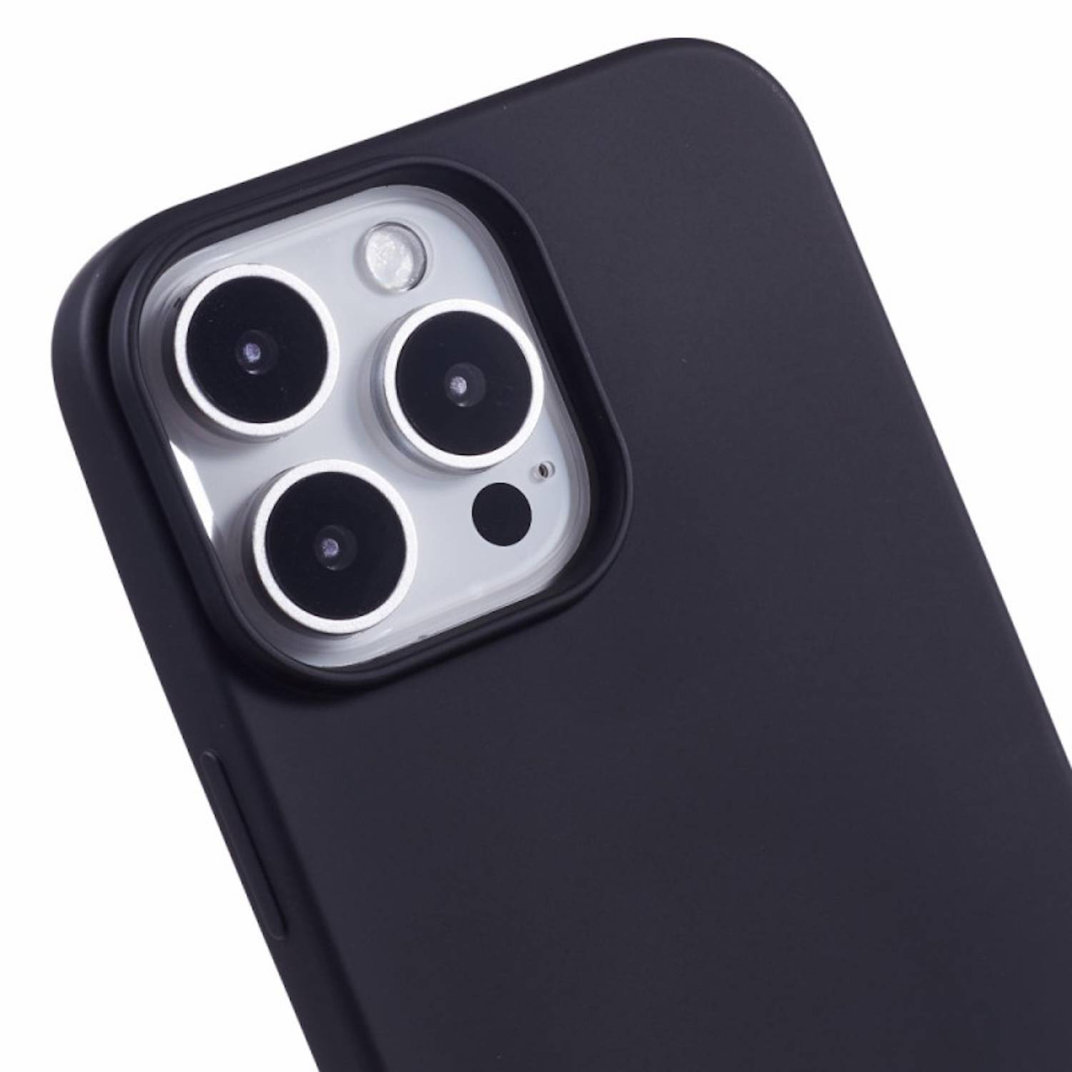 Für Apple iPhone 16 Pro Max Silikon TPU Hülle Schwarz + H9 Hart Glas